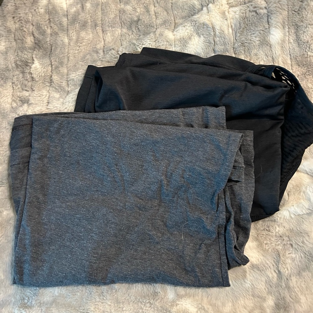 Set of 2 Reebok Black and Gray Workout Tanks
